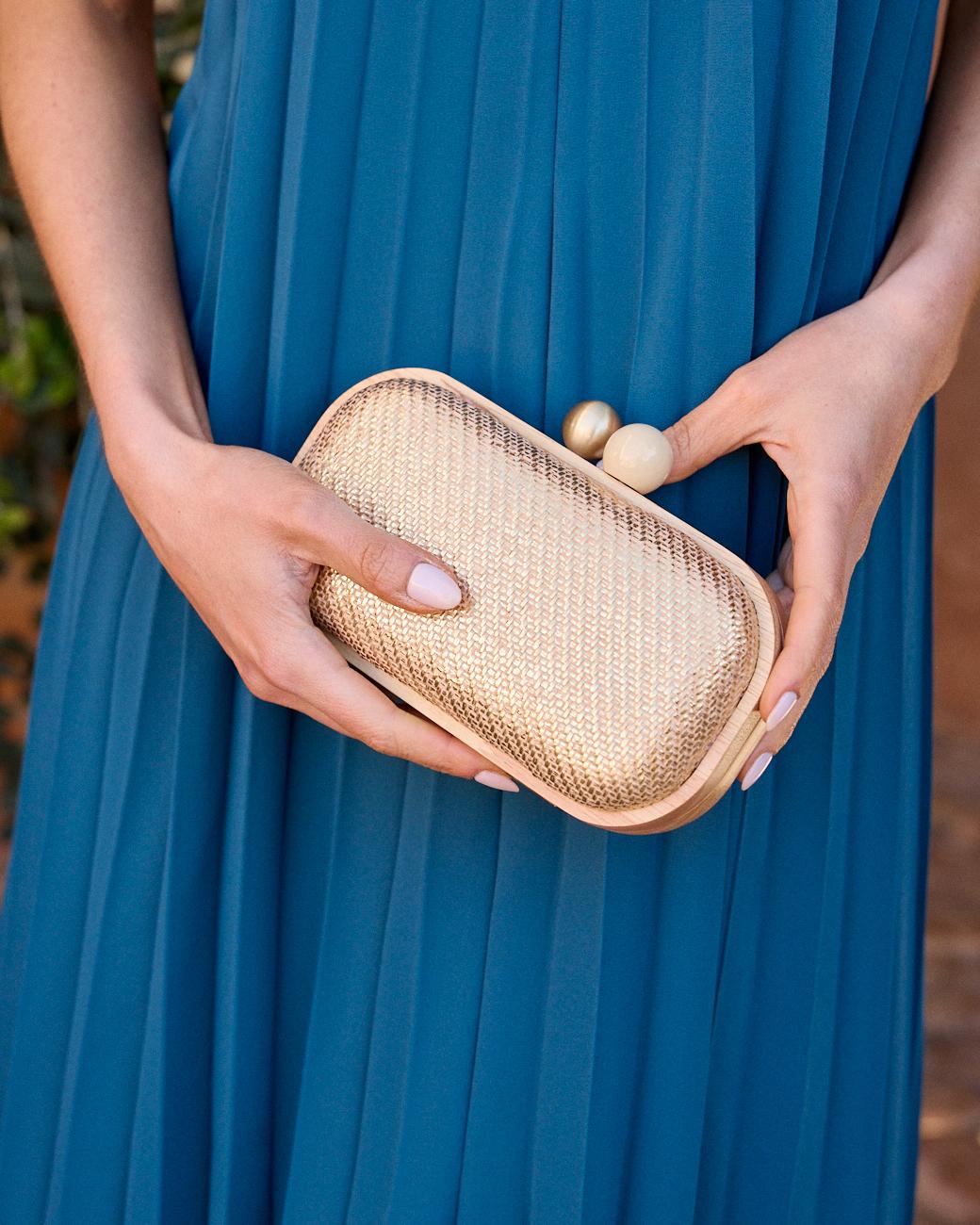 Bruna Gold Clutch