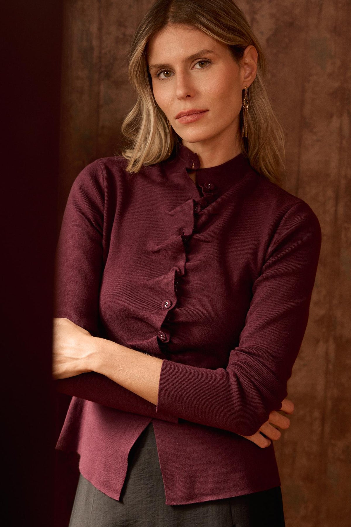 Naida Button Sweater
