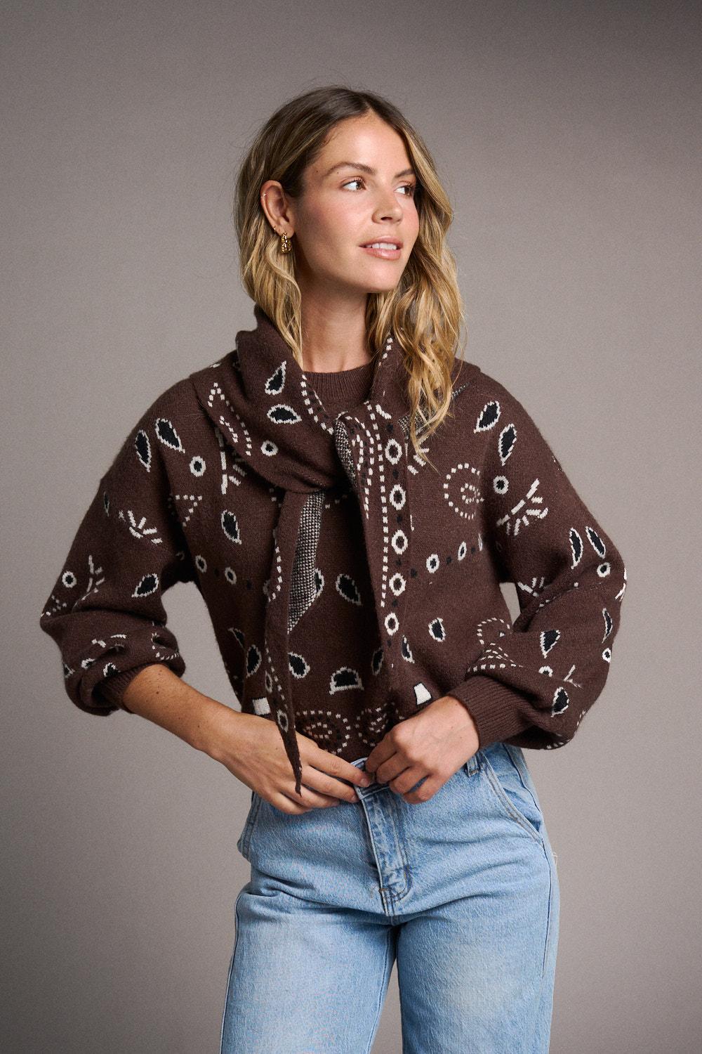 Faustine Amoeba Print Sweater