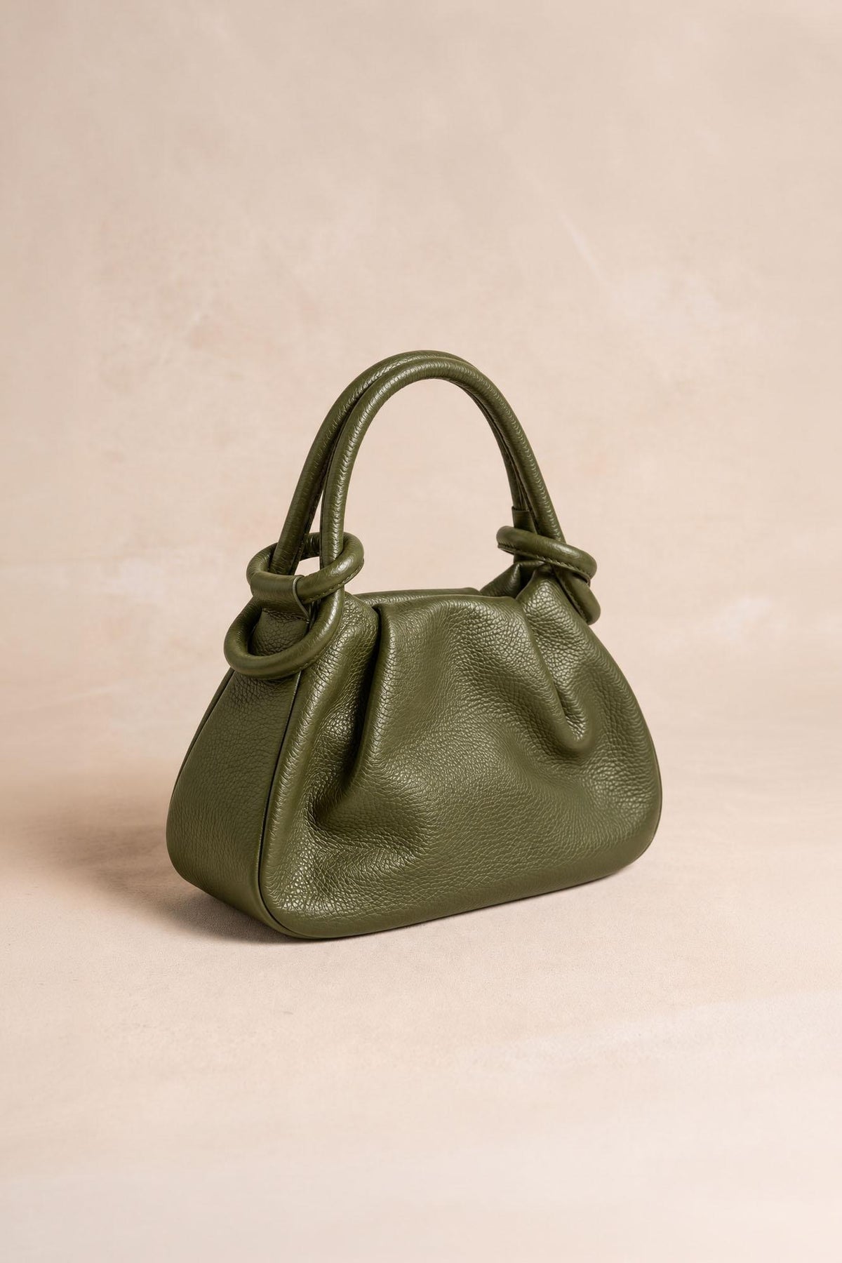 Paulina Ruched Leather Bag