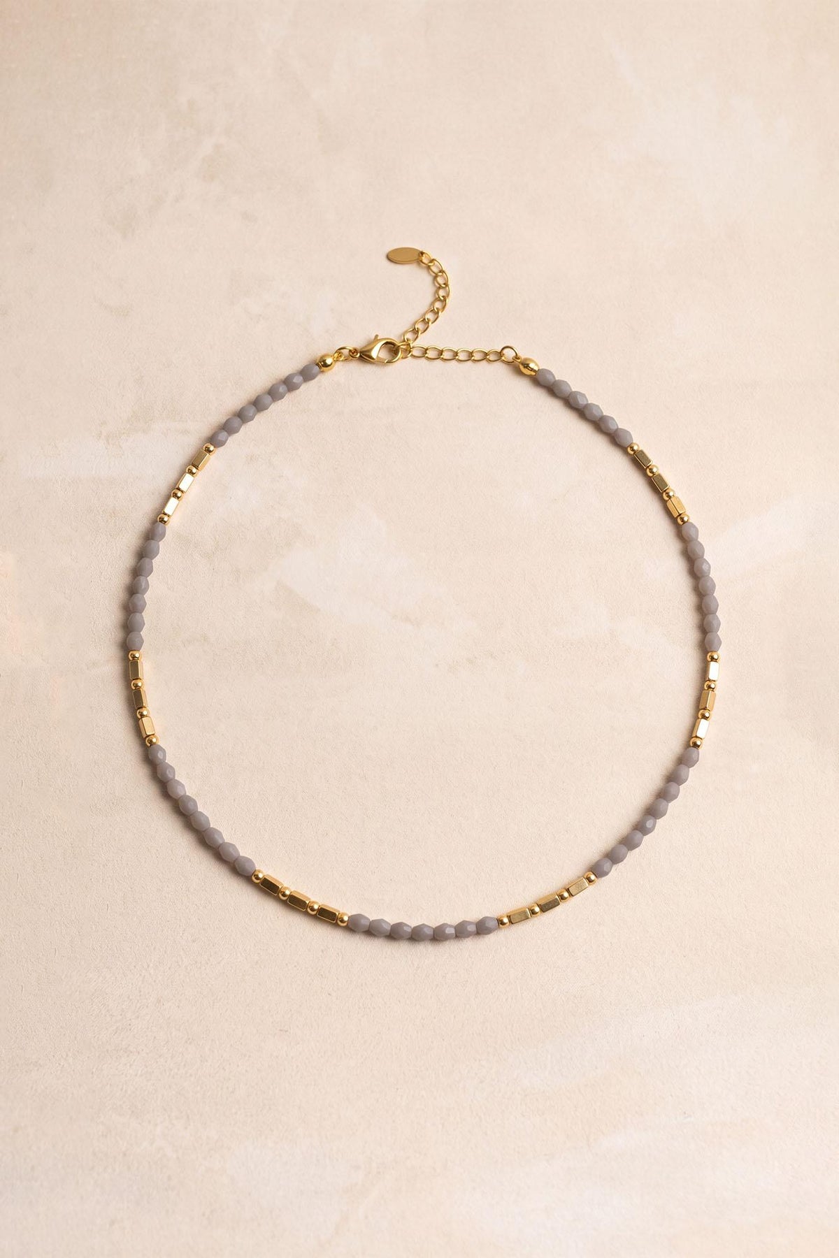 Elina Gray Beaded Necklace