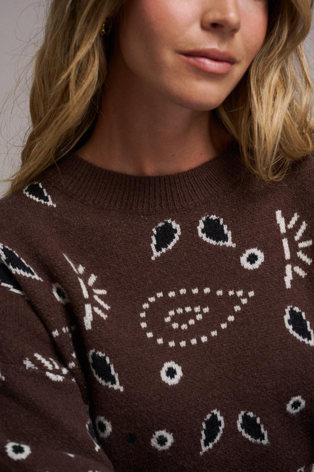 Faustine Amoeba Print Sweater