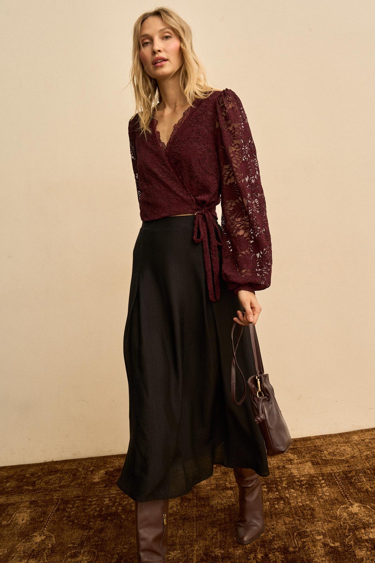 Alizée Lace Wrap Top