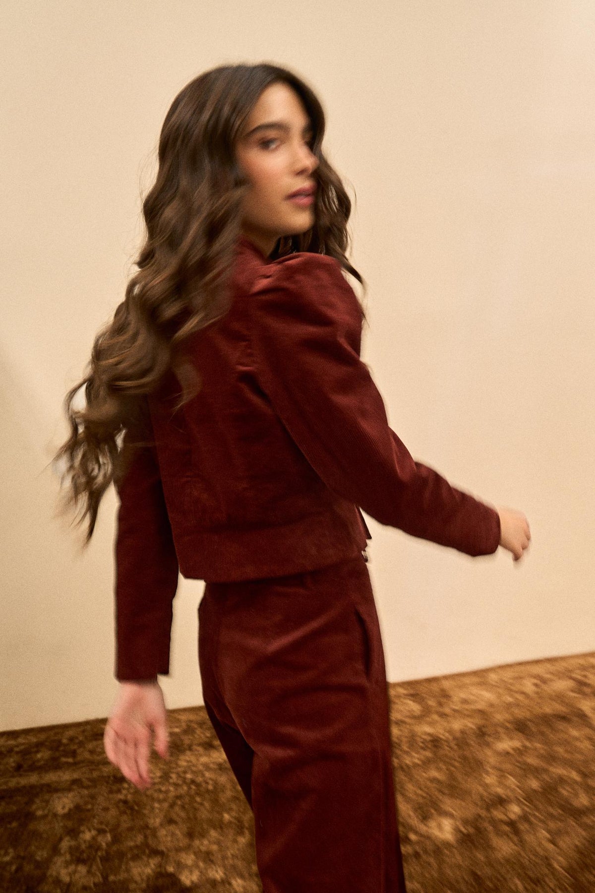 Isoline Embroidered Corduroy Jacket