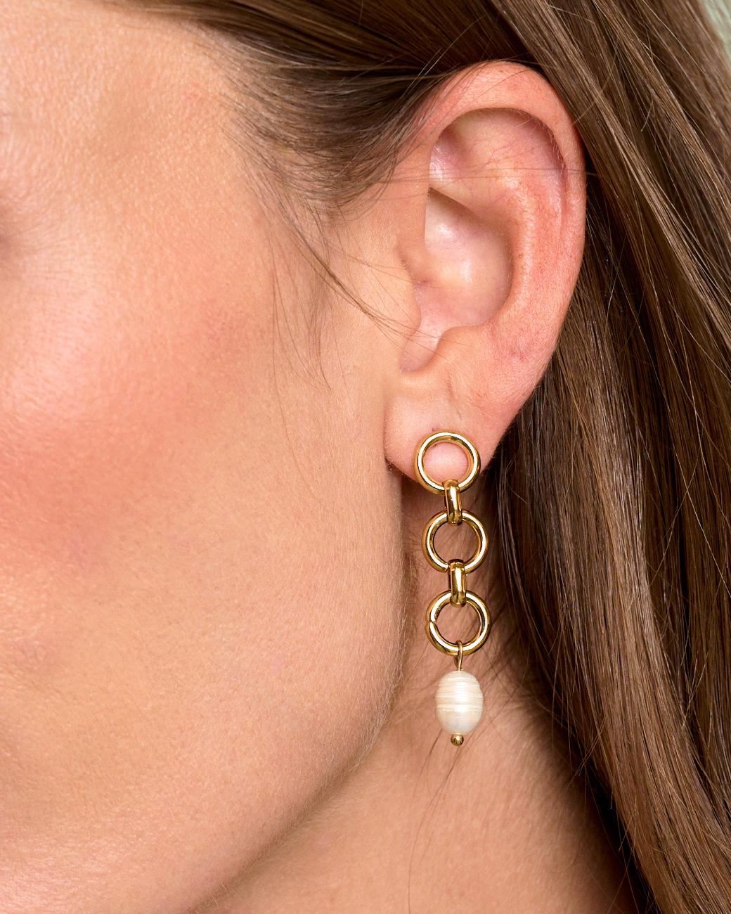 Pearl Chain Earrings