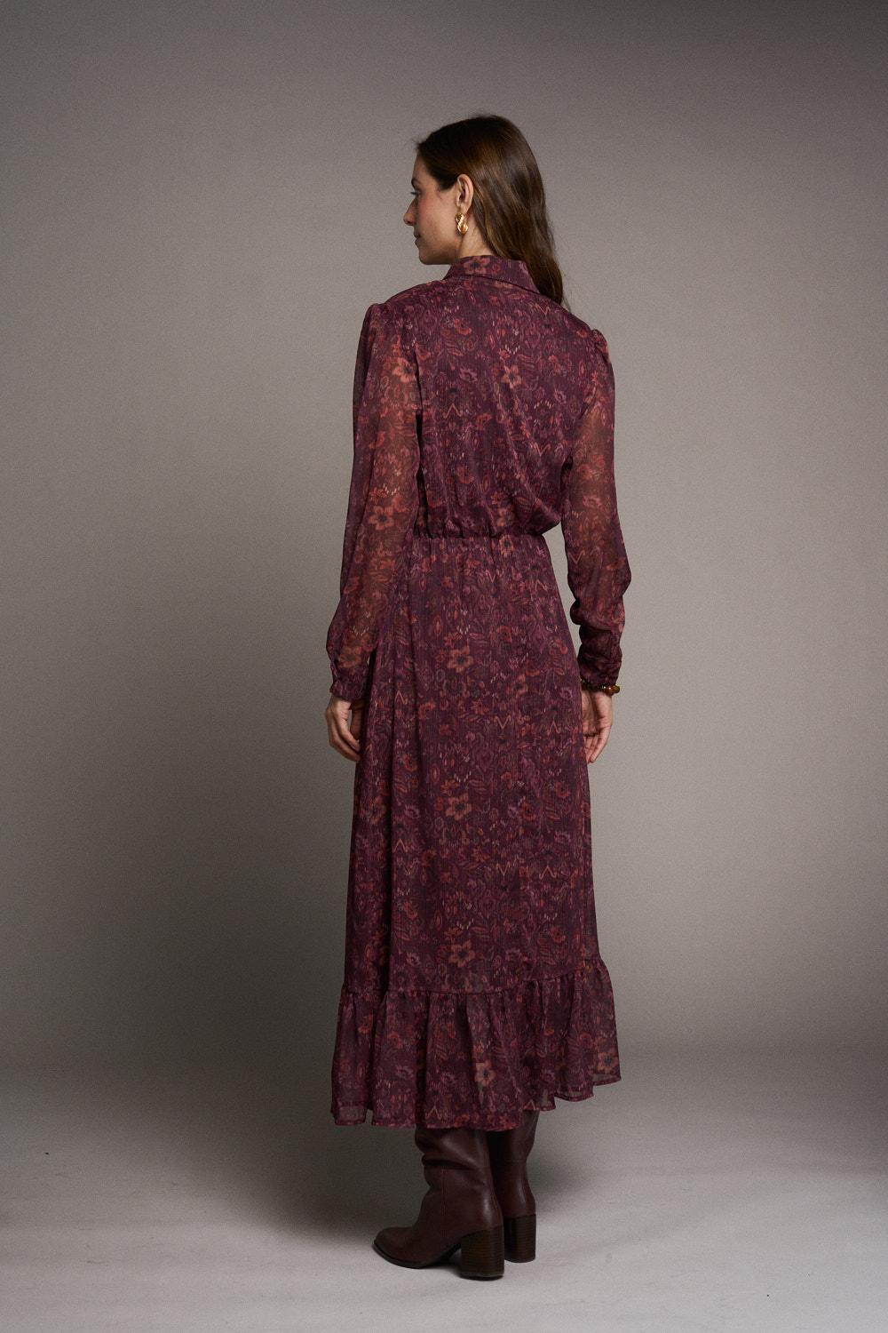 Ombeline Aubergine Dress