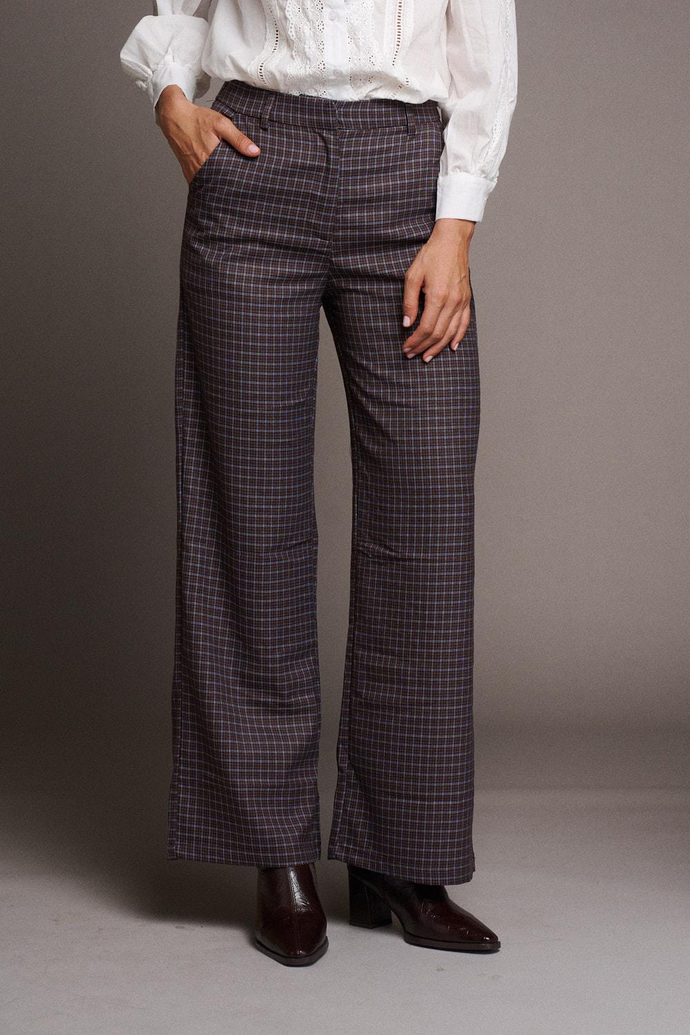 Pauline Check print Trousers