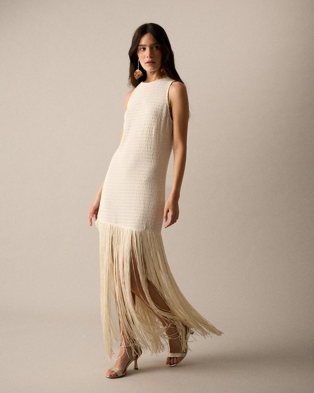Lira Long Fringe Dress
