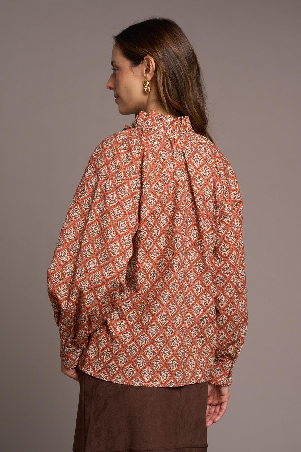 Floral Print Knot Blouse