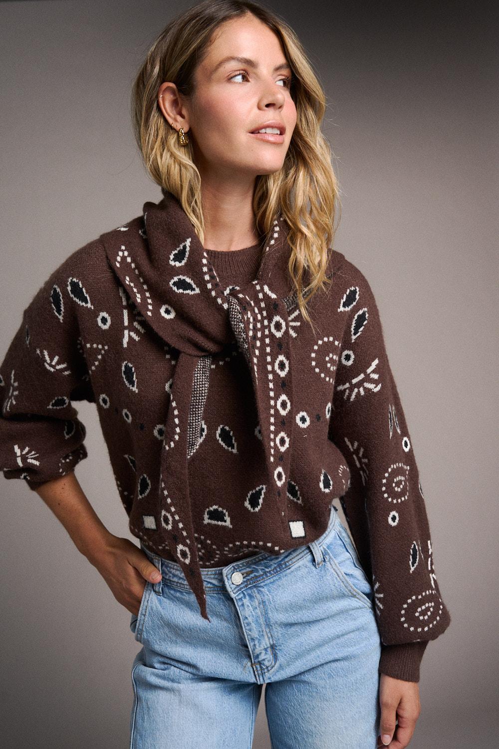 Faustine Amoeba Print Sweater