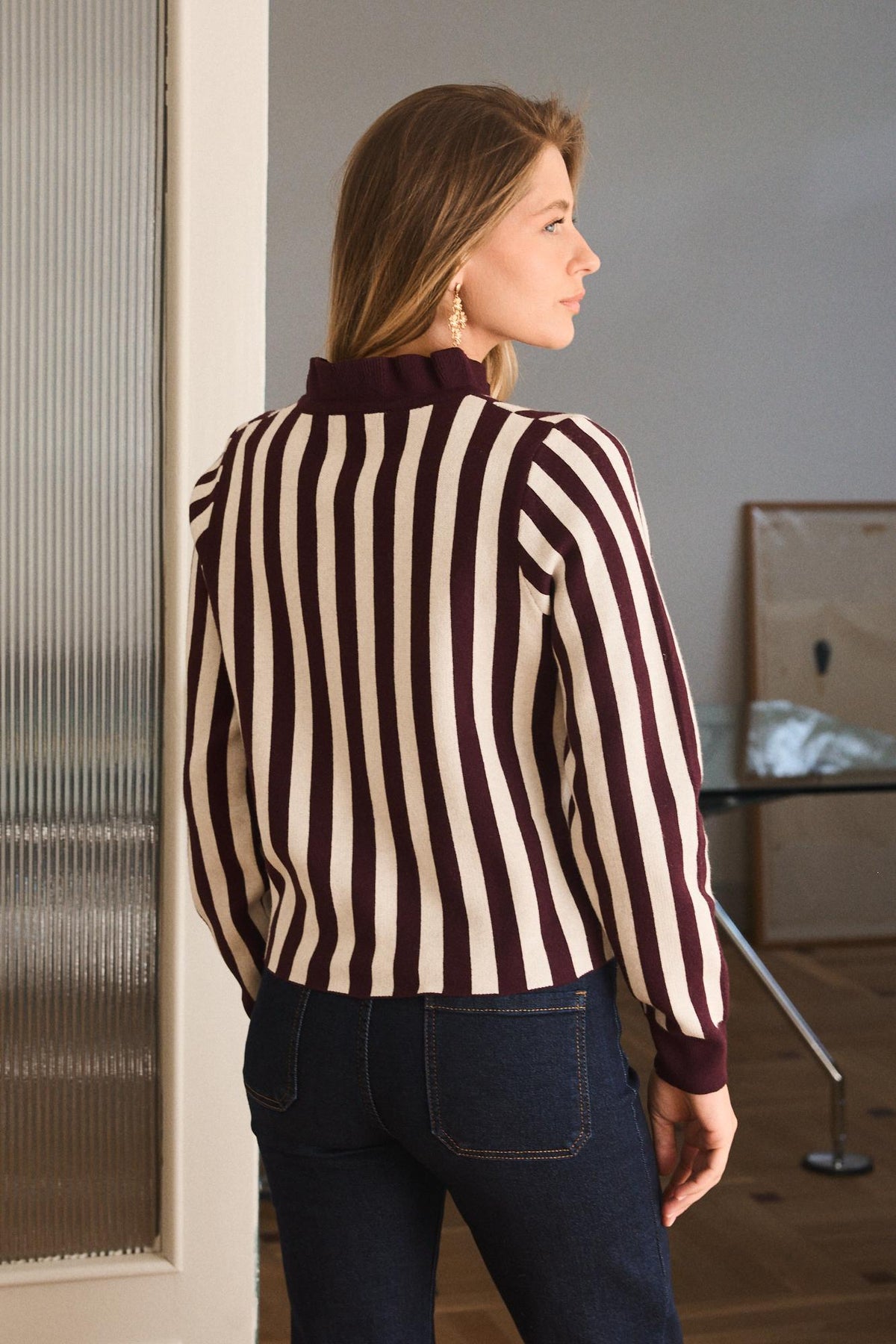 Amka Striped Cardigan