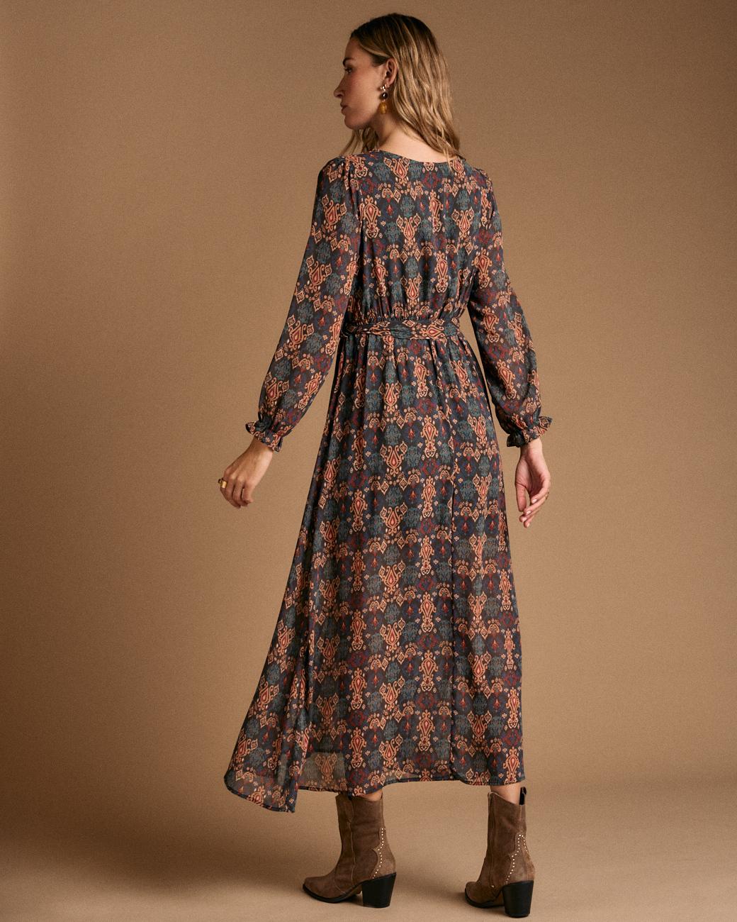 Esmeralda Printed Long Dress