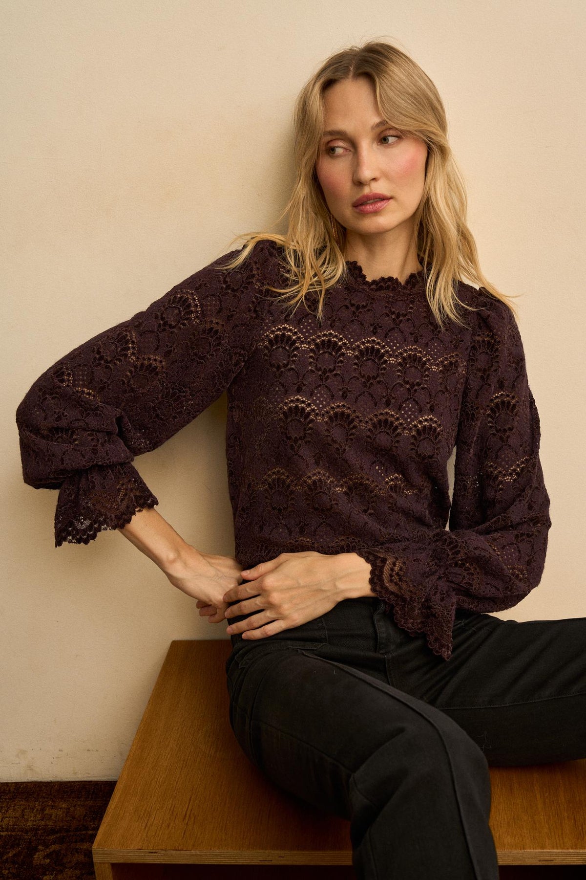 Adelina Floral Lace Blouse