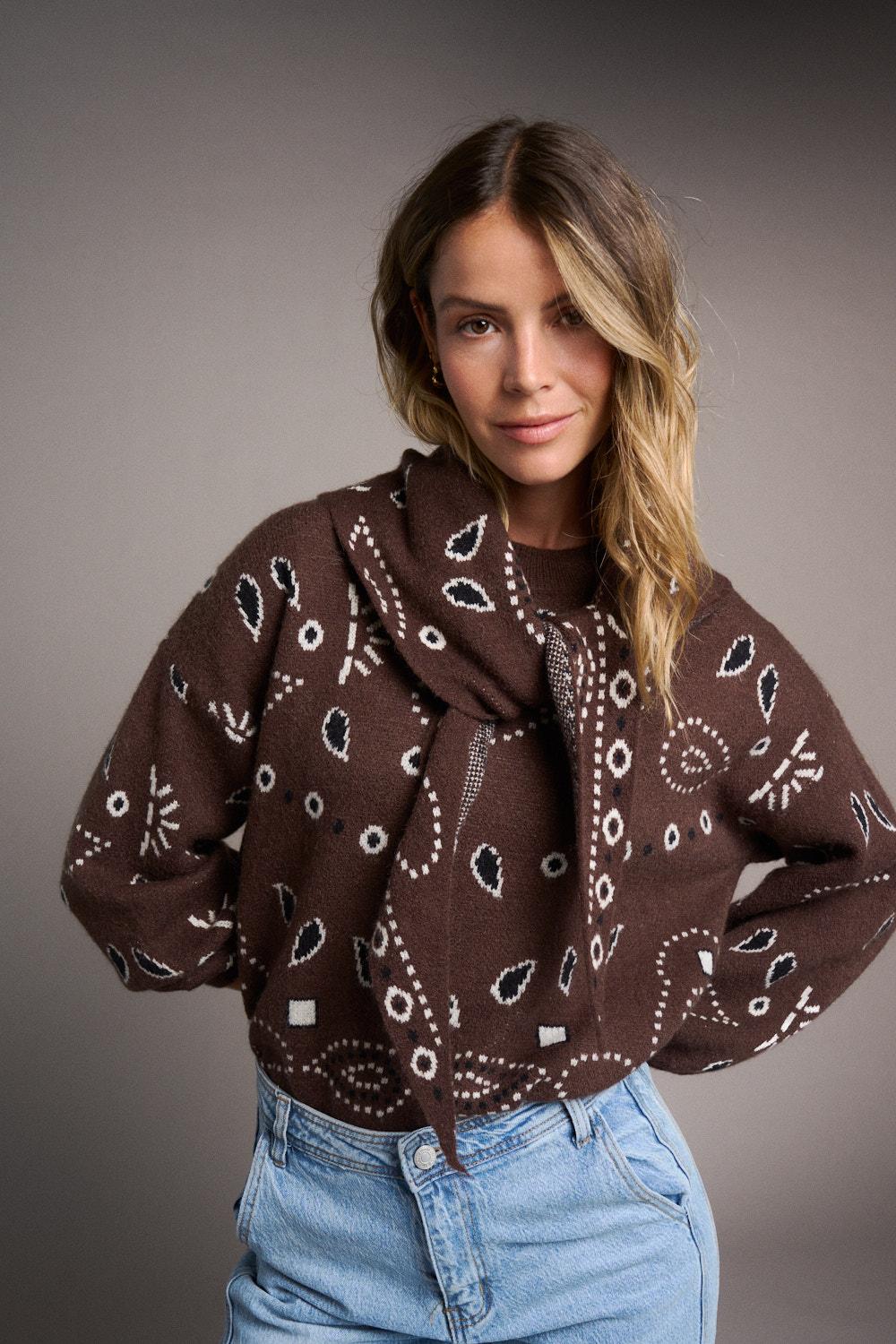 Faustine Amoeba Print Sweater