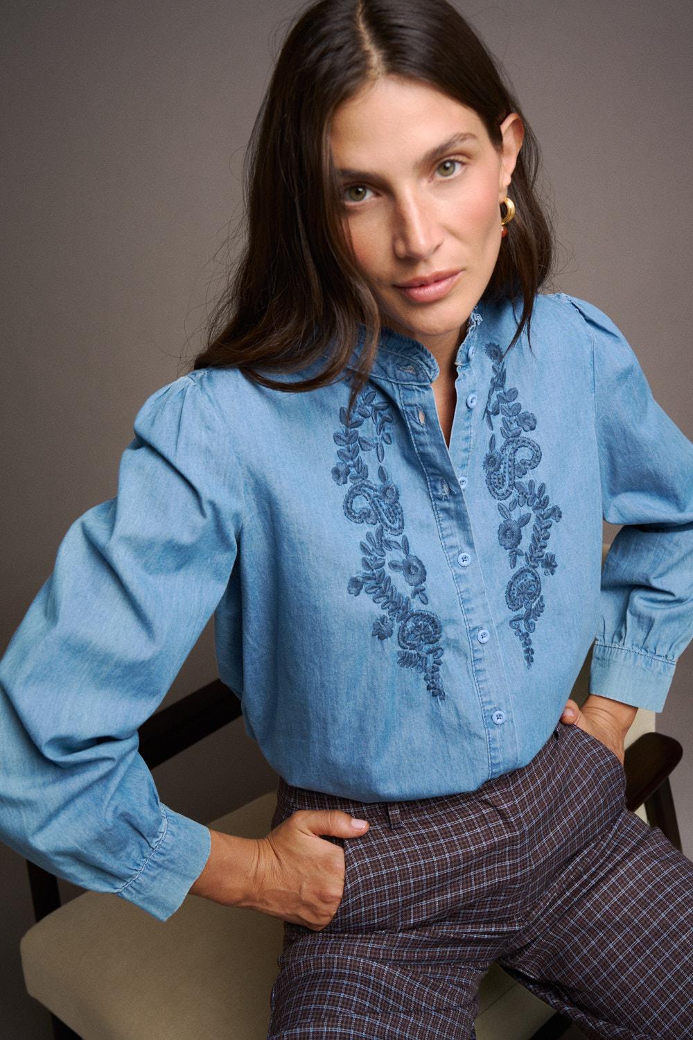 Miranda Denim Blouse