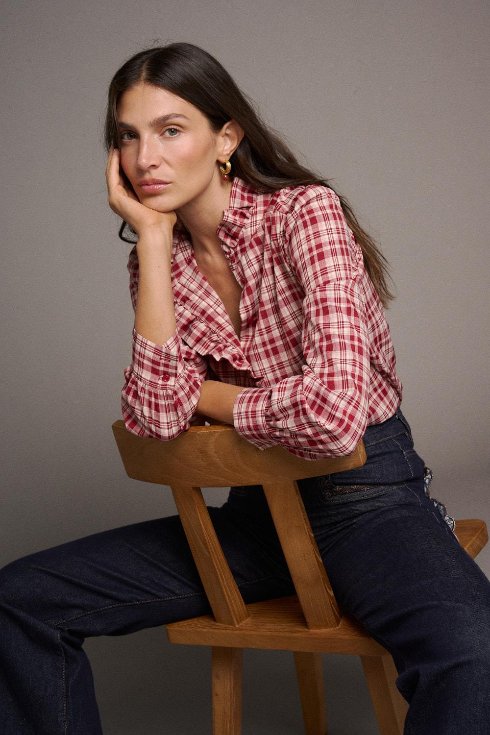 Elodie Check print Shirt