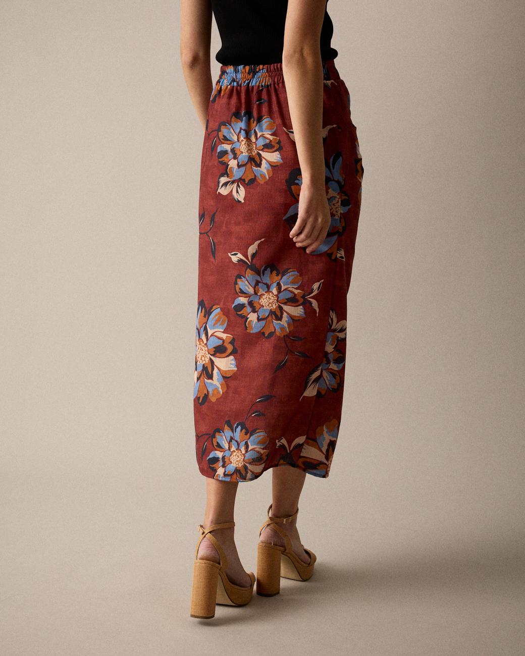 Zelia Printed Midi Skirt