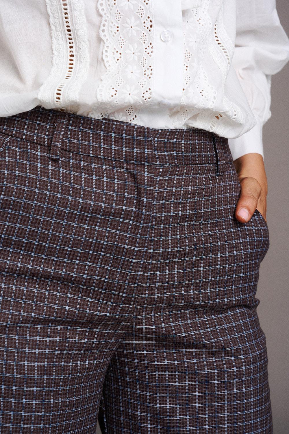Pauline Check print Trousers