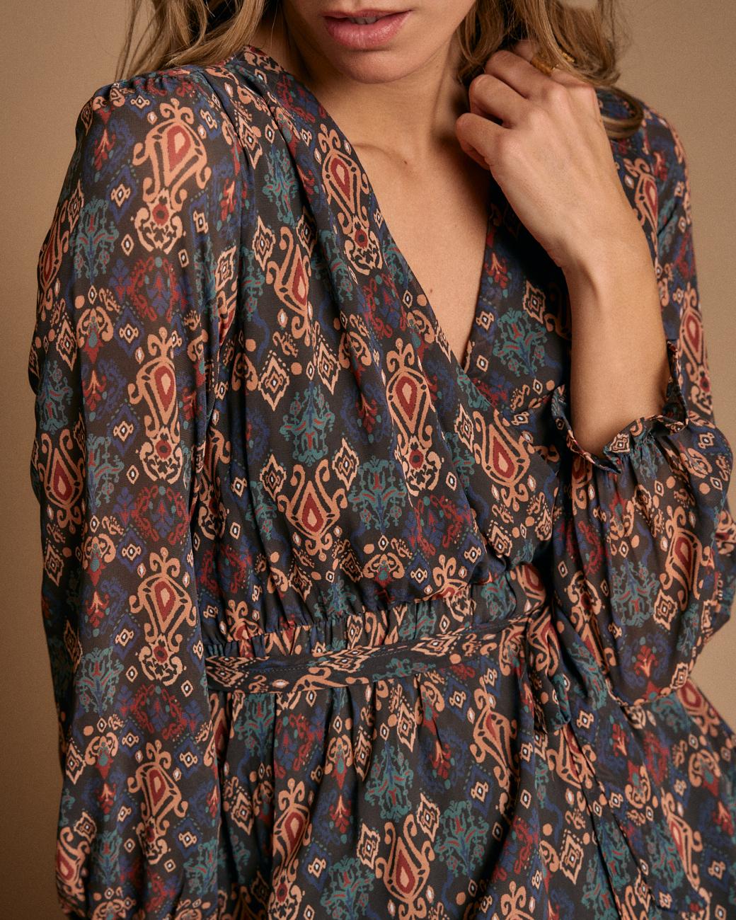 Esmeralda Printed Long Dress