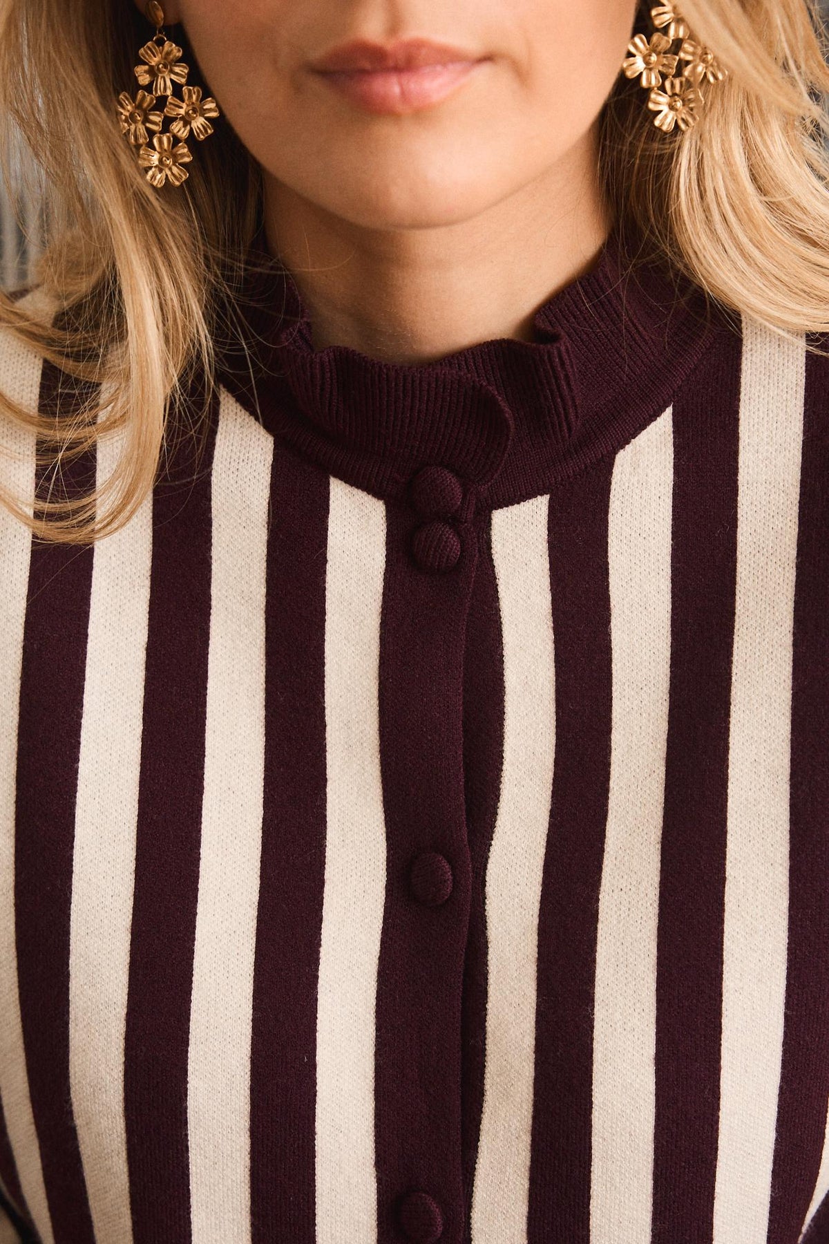 Amka Striped Cardigan