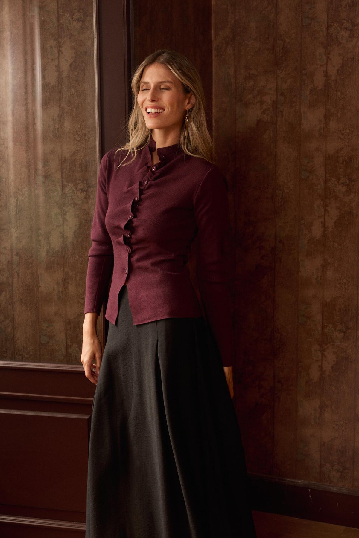 Naida Button Sweater