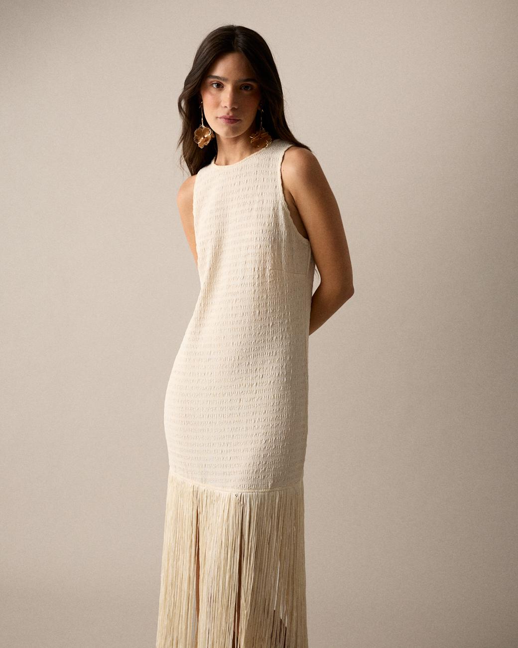 Lira Long Fringe Dress