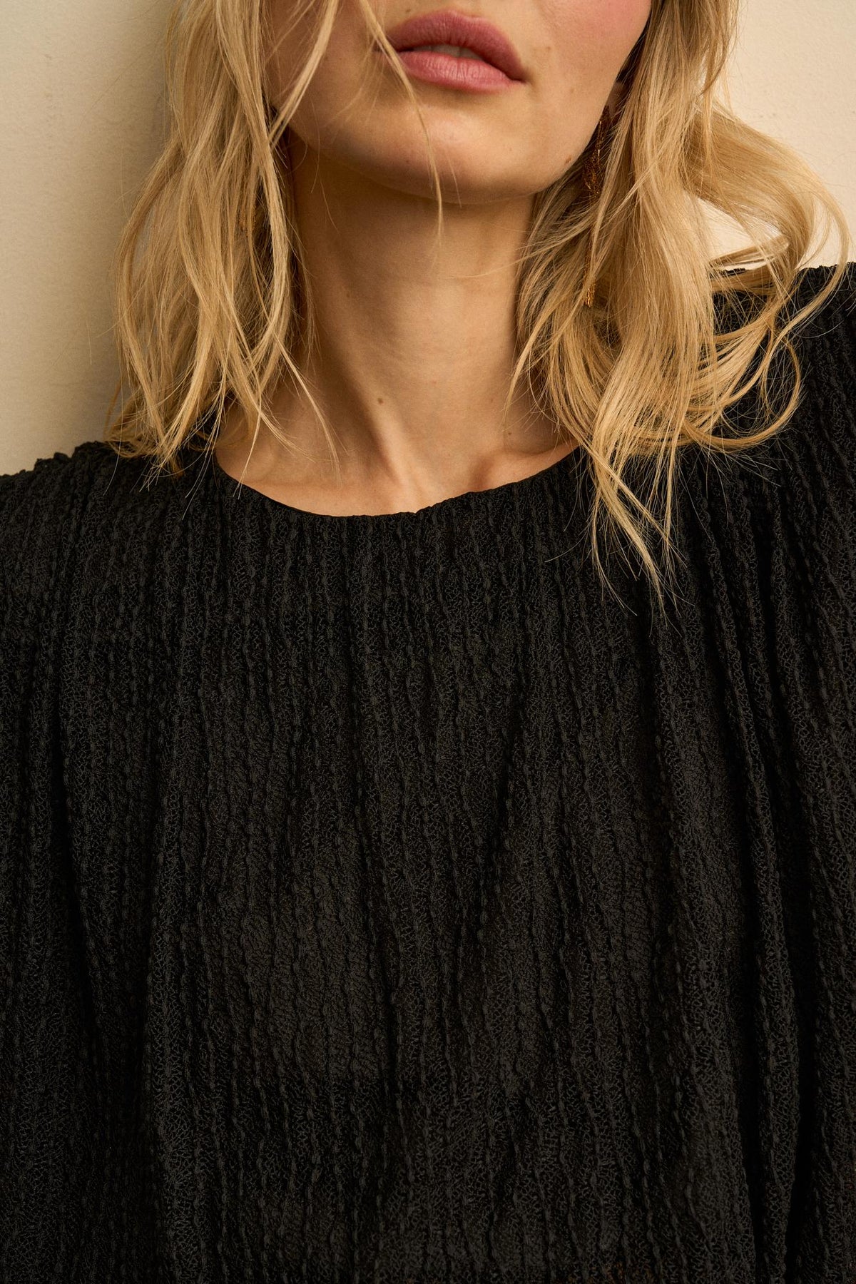 Ysoria Pleated Lace Blouse