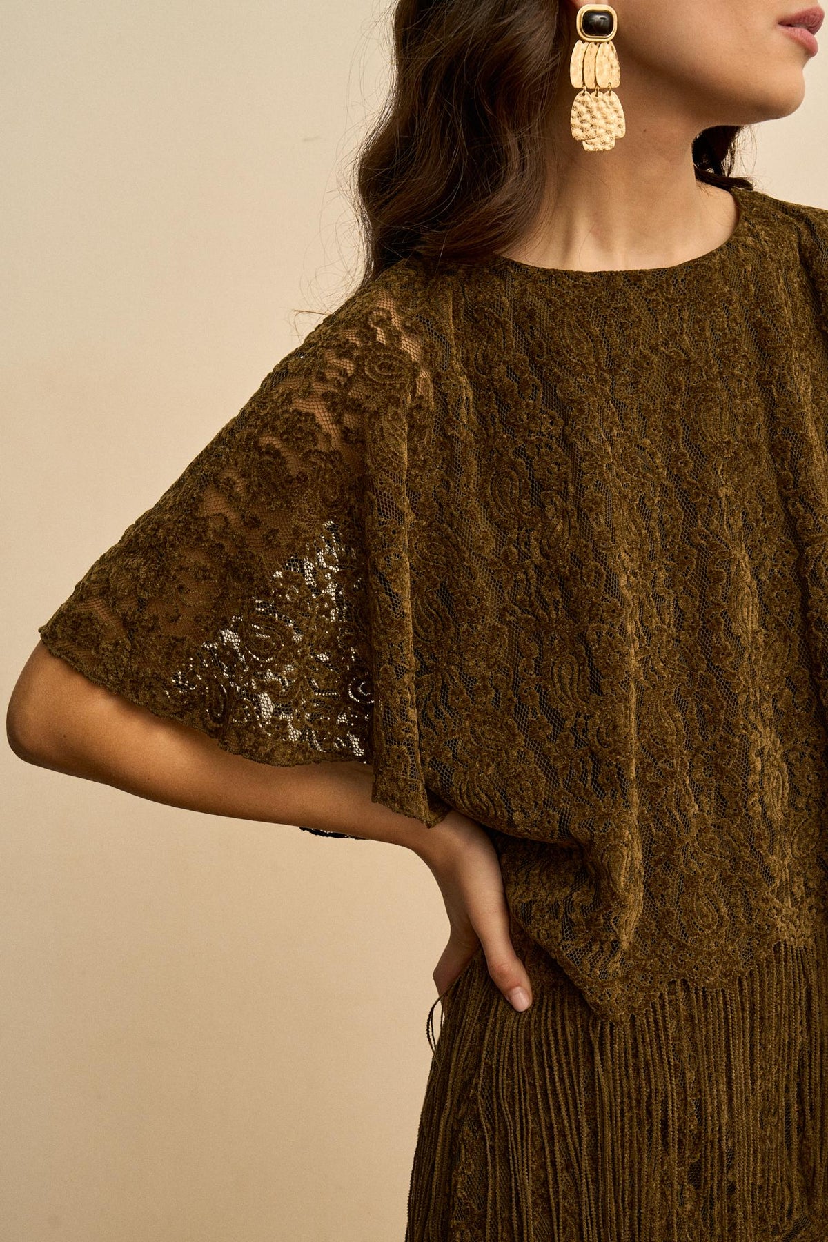 Astrée Fringe Lace Top
