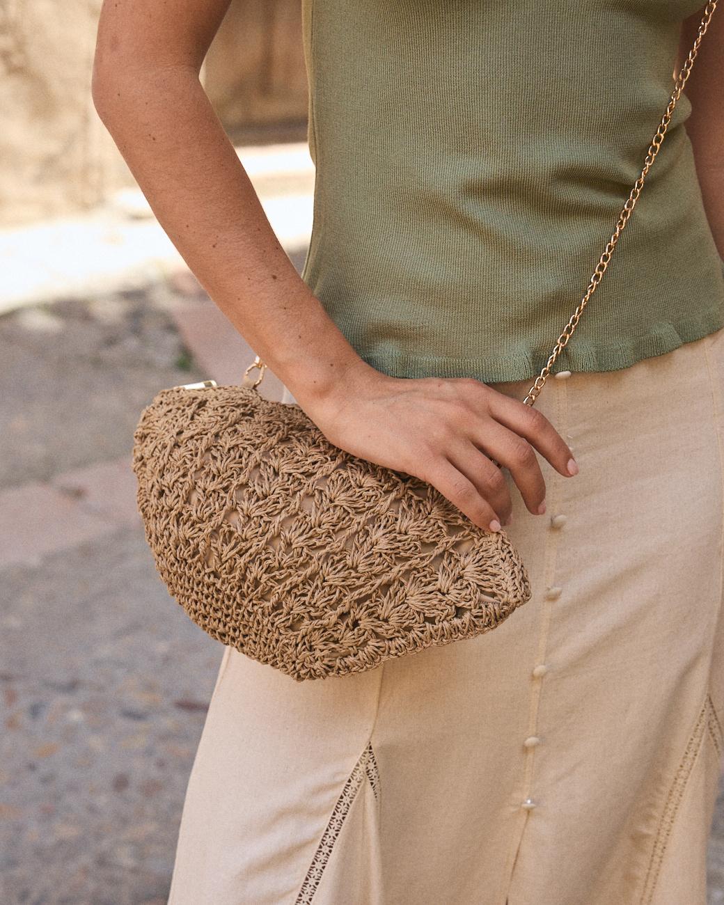 Shell Raffia Bag