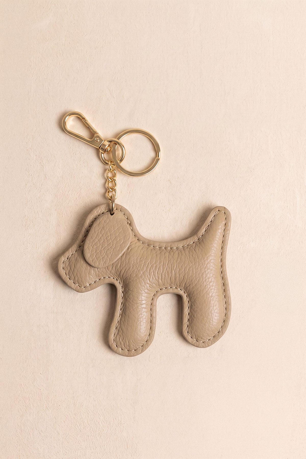Sandra leather dog keyring