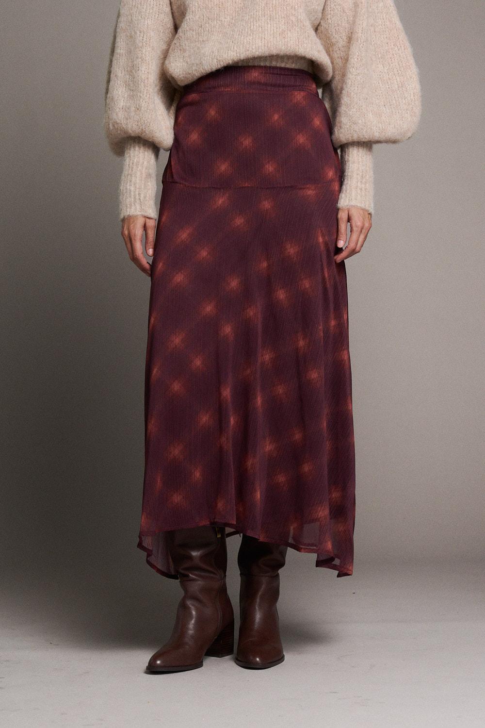 Isaline Burgundy Skirt