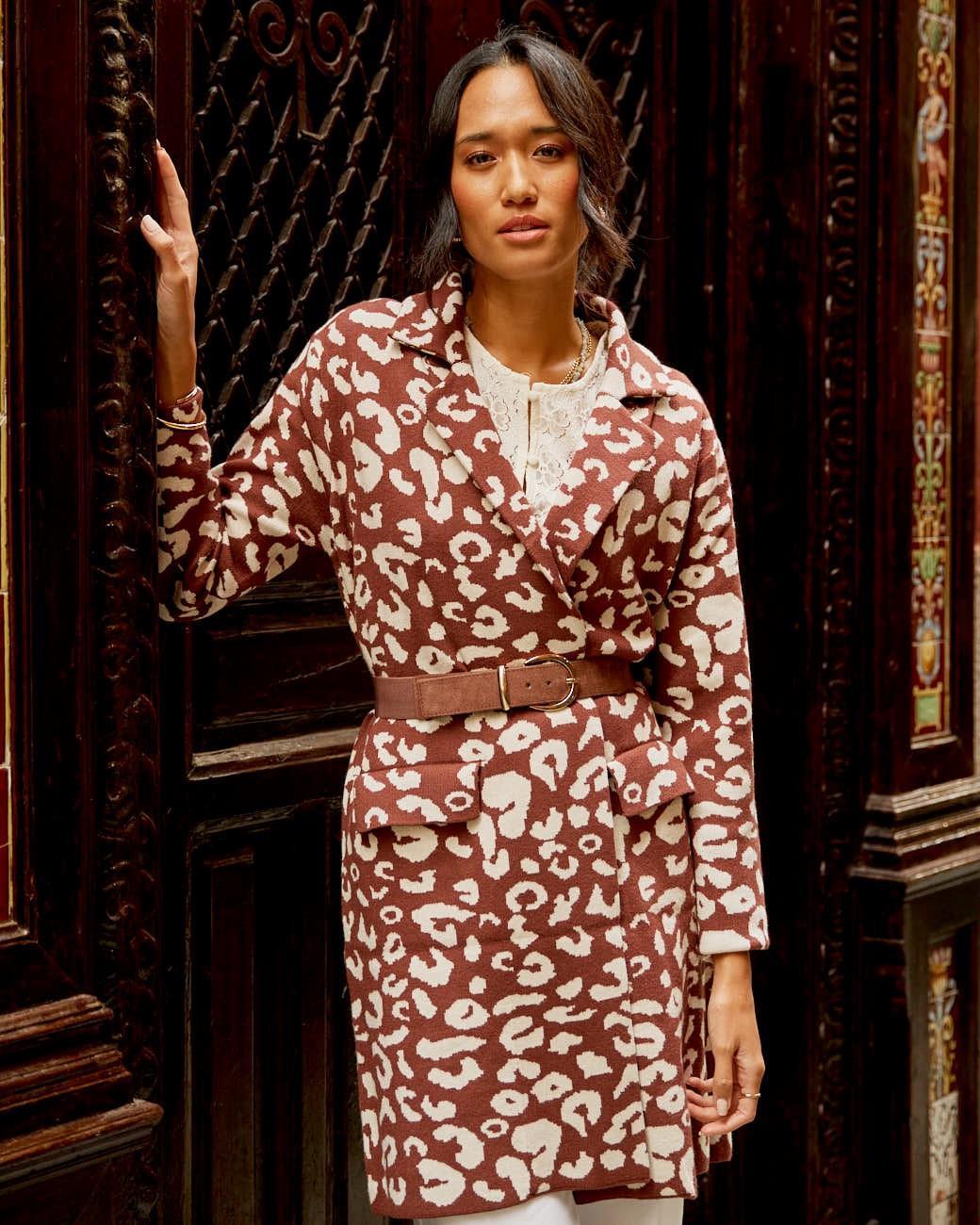 Nere Animal Print Coat