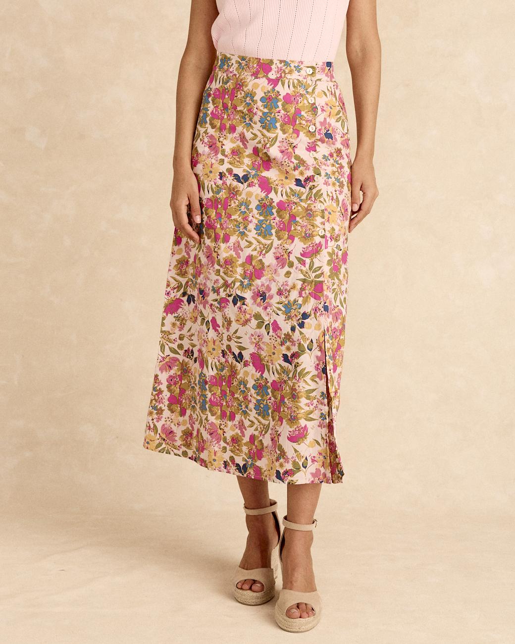 Midi Skirt with Flowers Electra