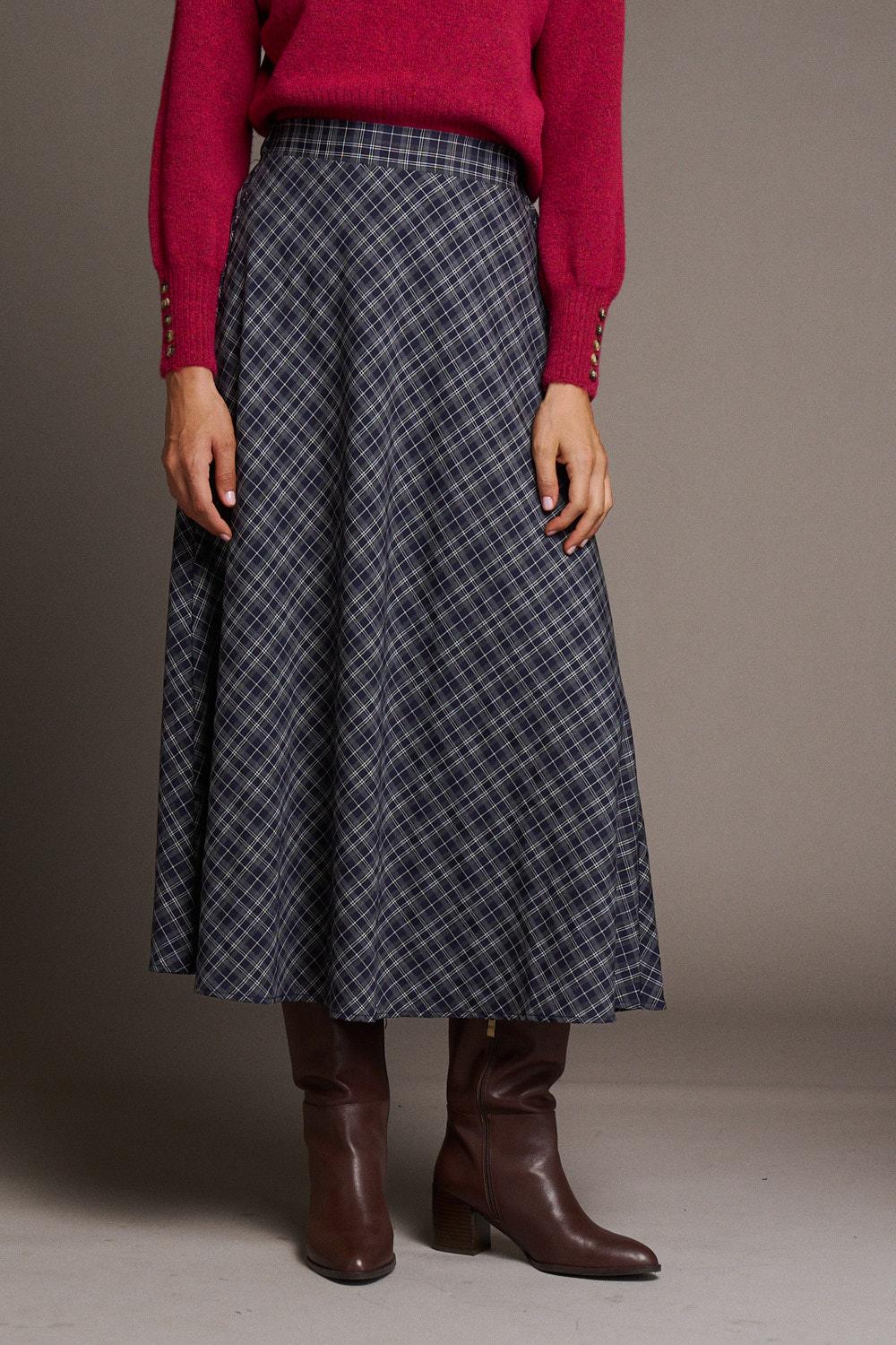 Lally Check print Skirt