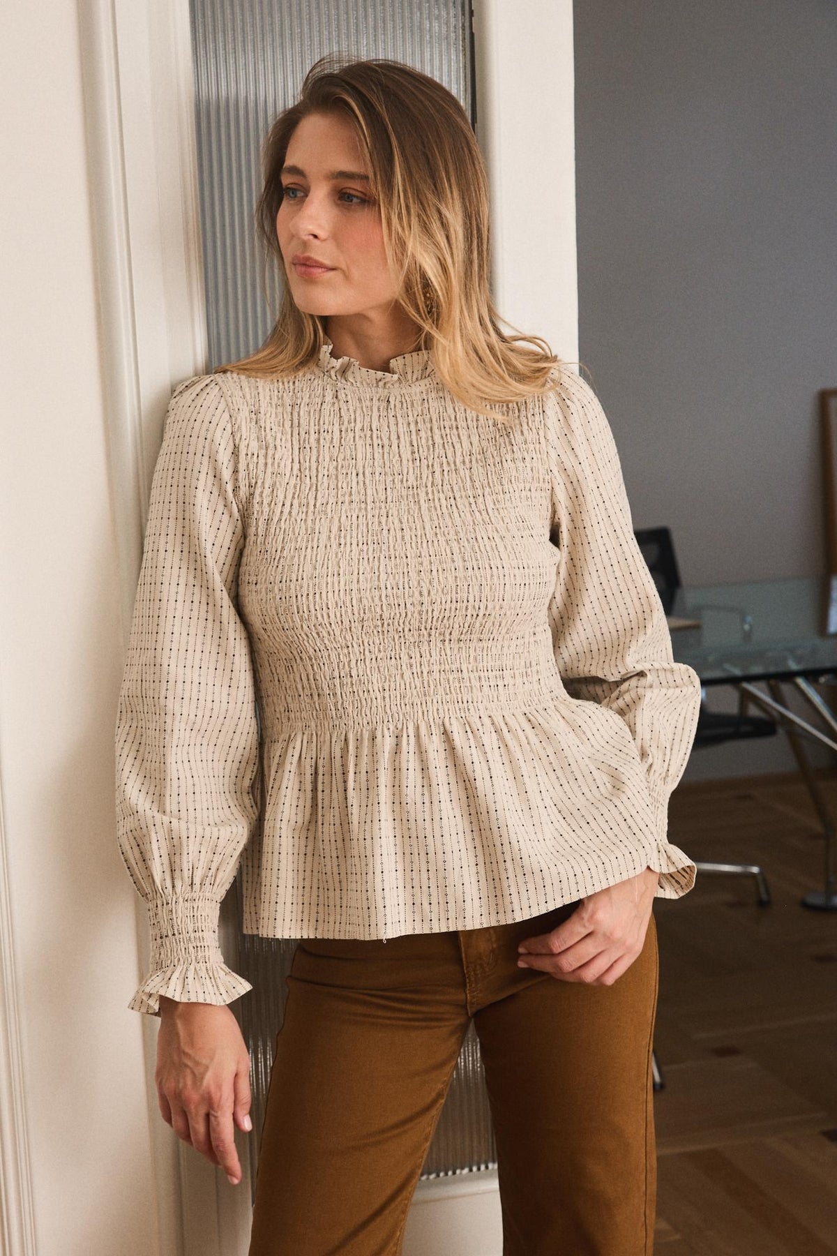 Palmyra Smocked Blouse