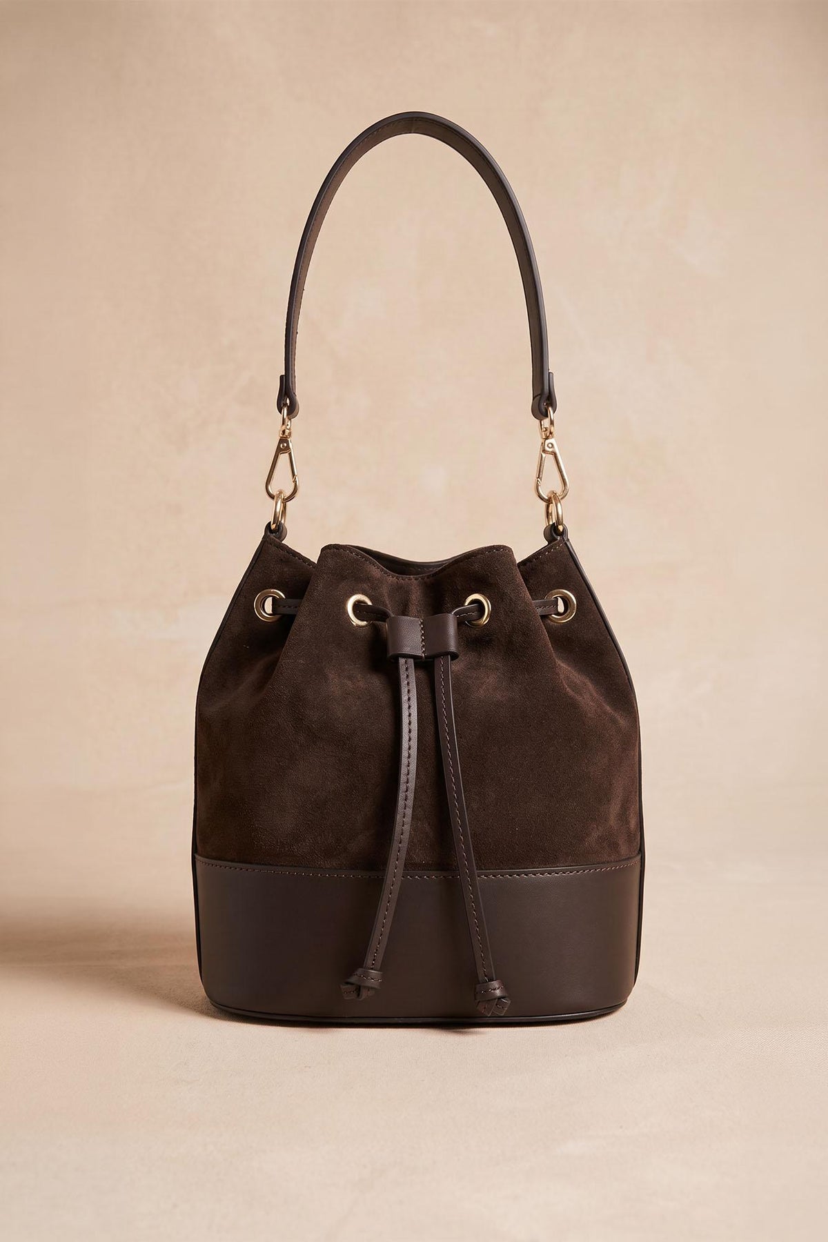 Lorenna Leather Bucket Bag