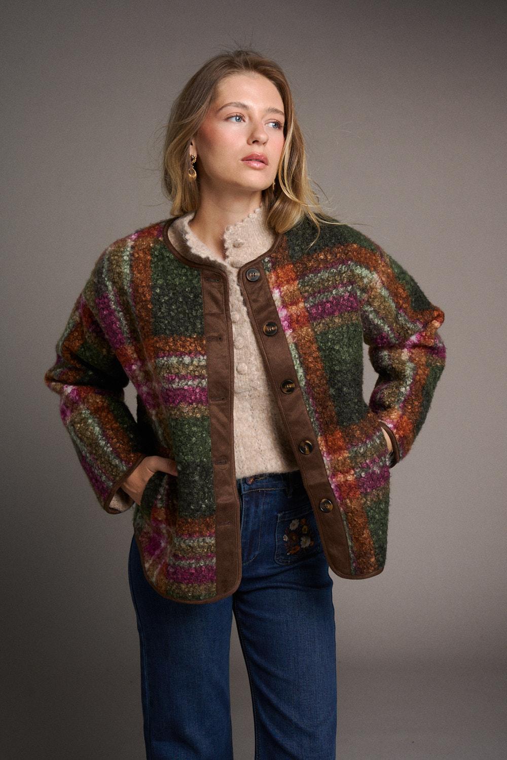 Romy Check print Jacket