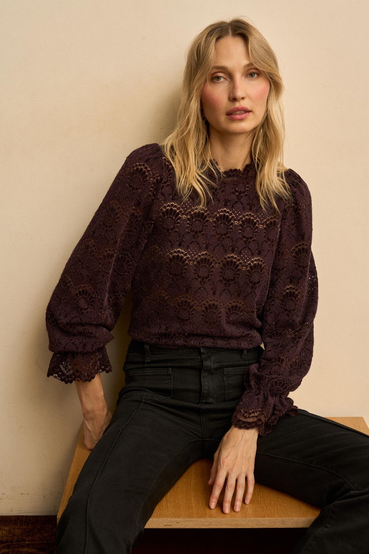 Adelina Floral Lace Blouse