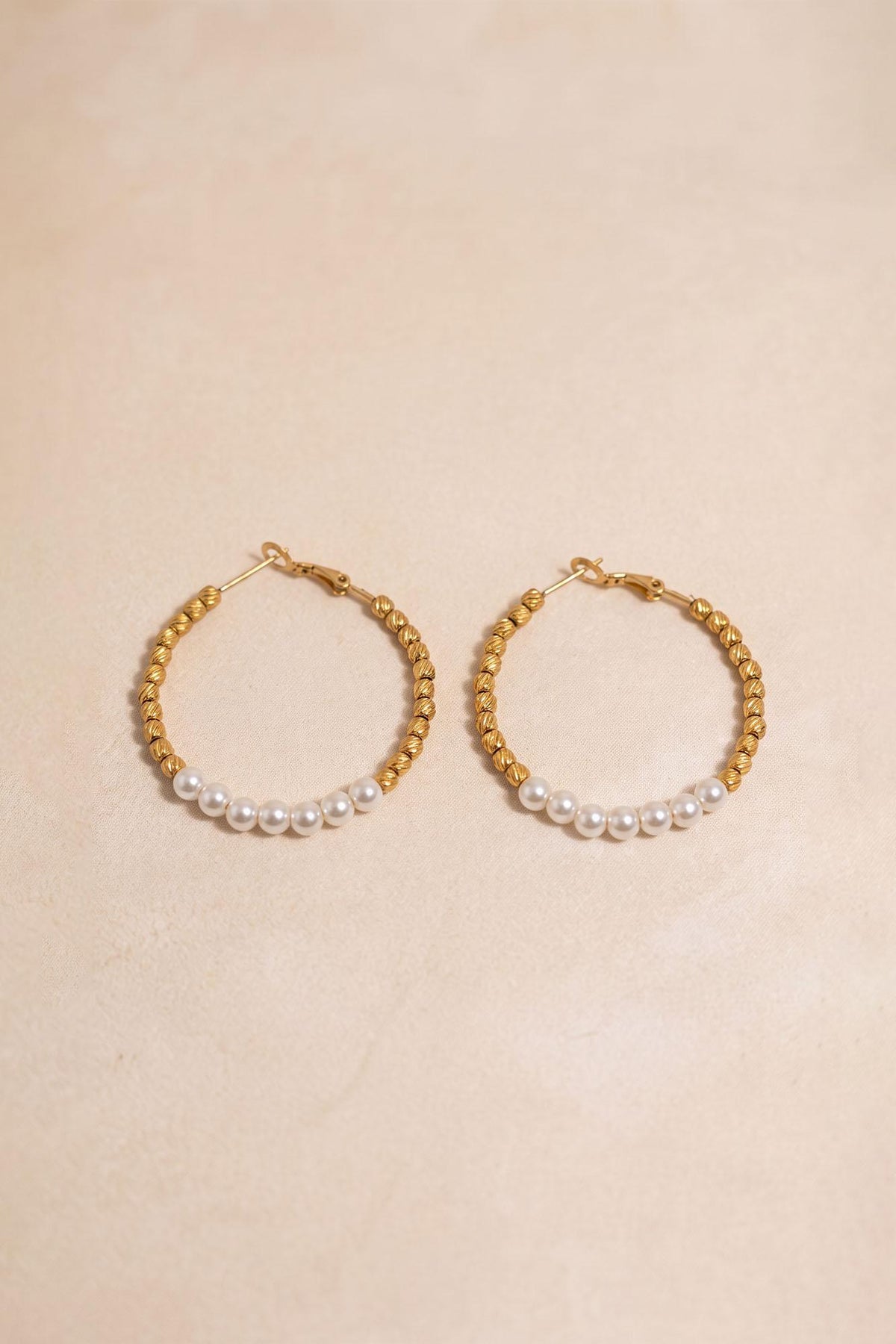 Pearl Hoop Earrings