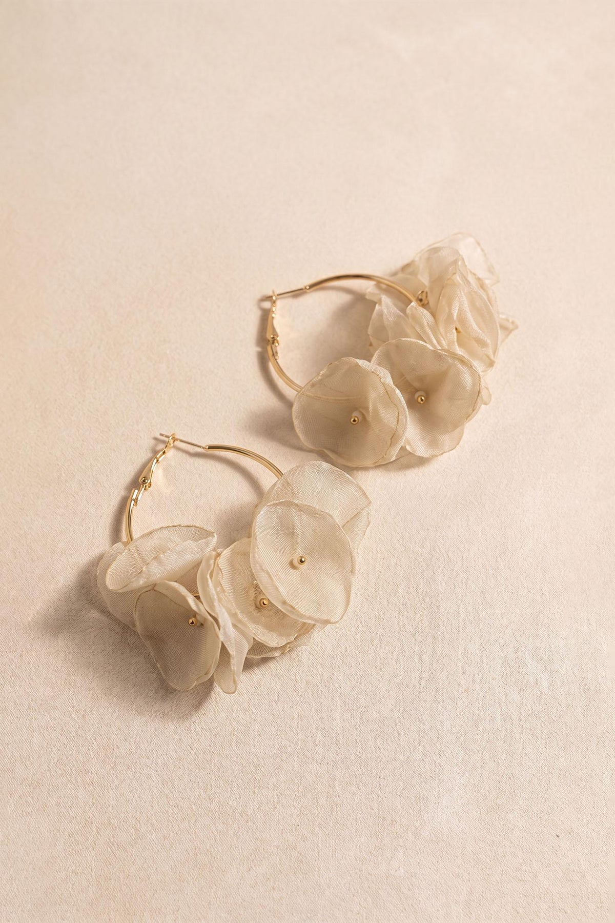Alina Organza Flower Earrings