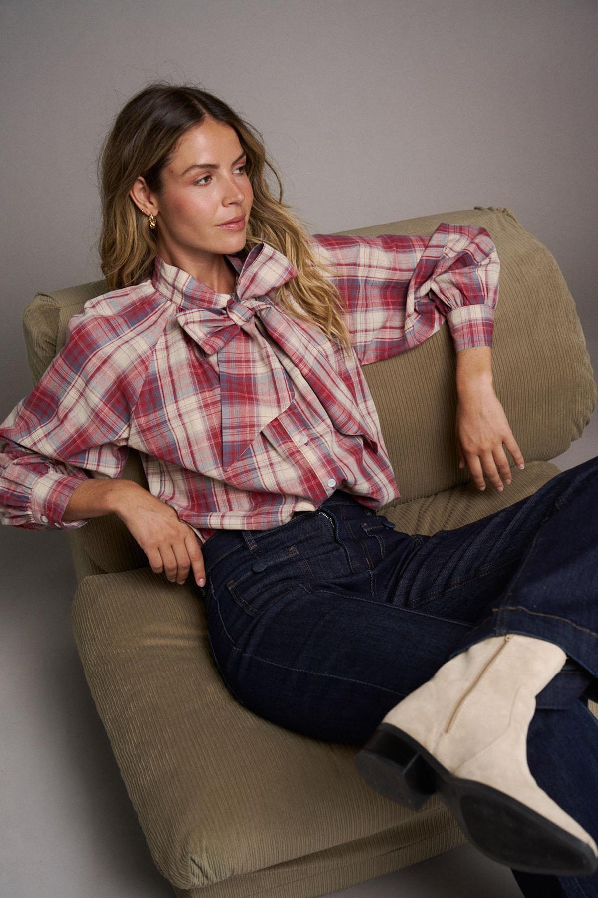 Eloise Check print Blouse