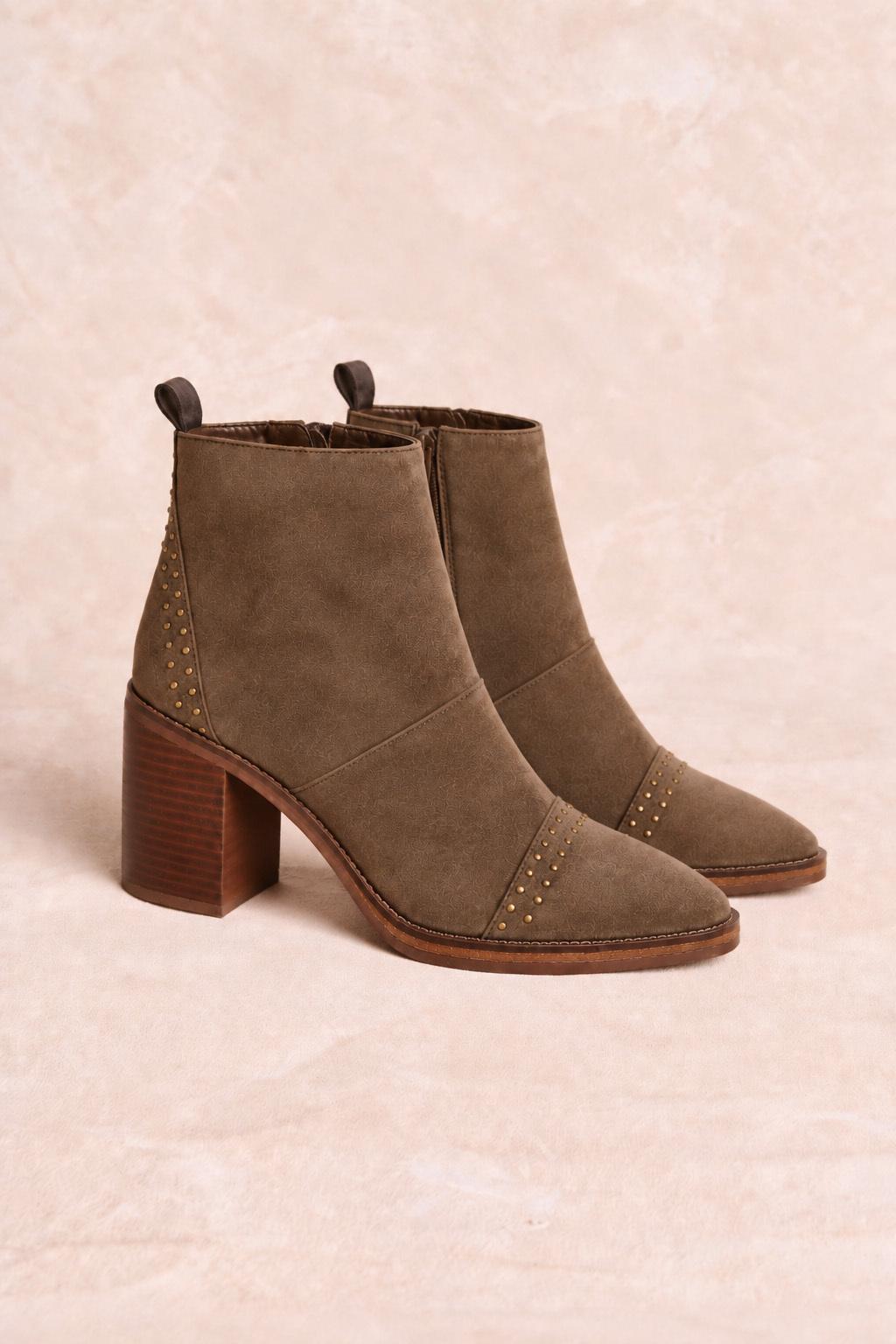 Felina Studded Leather Ankle Boot