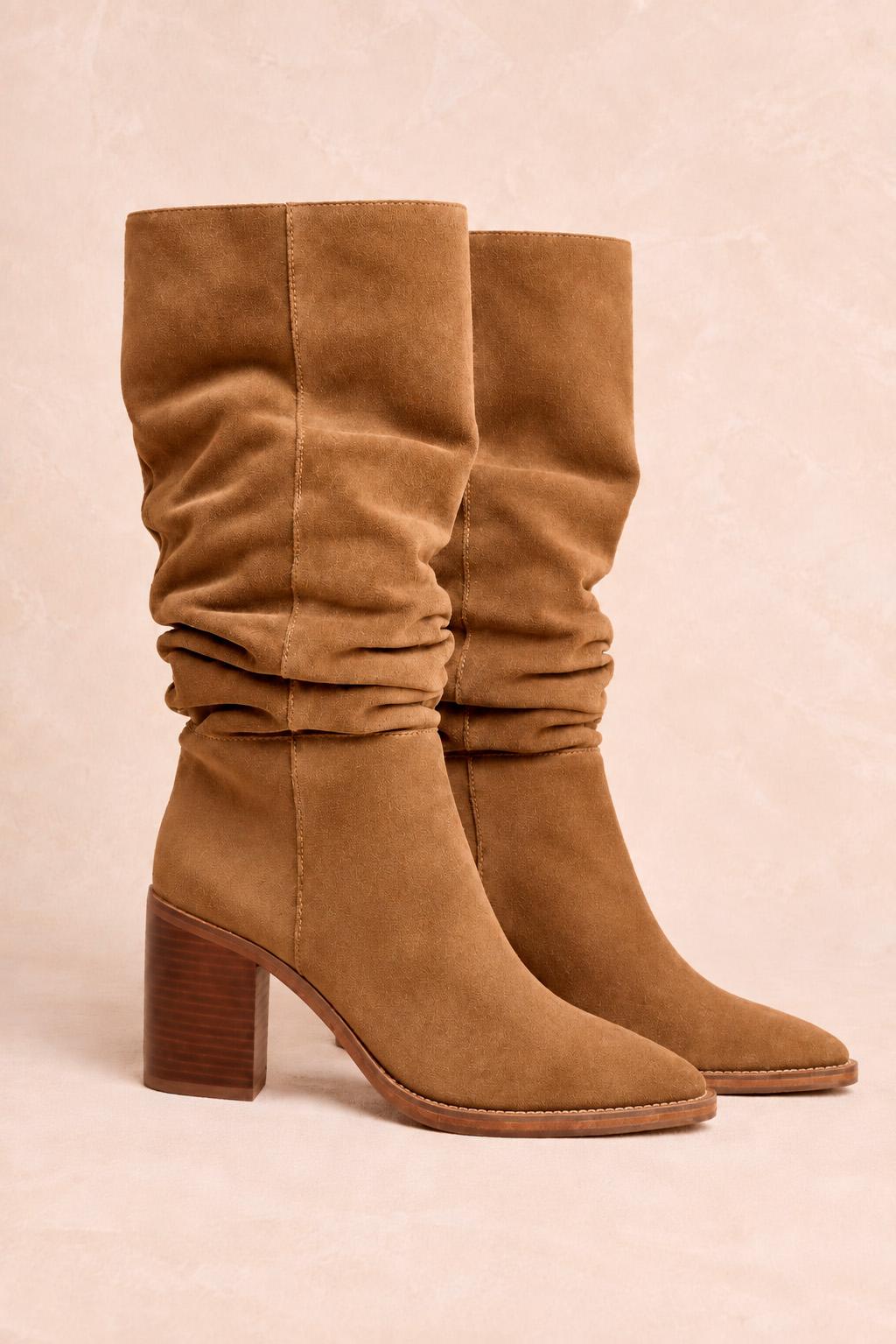 Aitana gathered leather boot