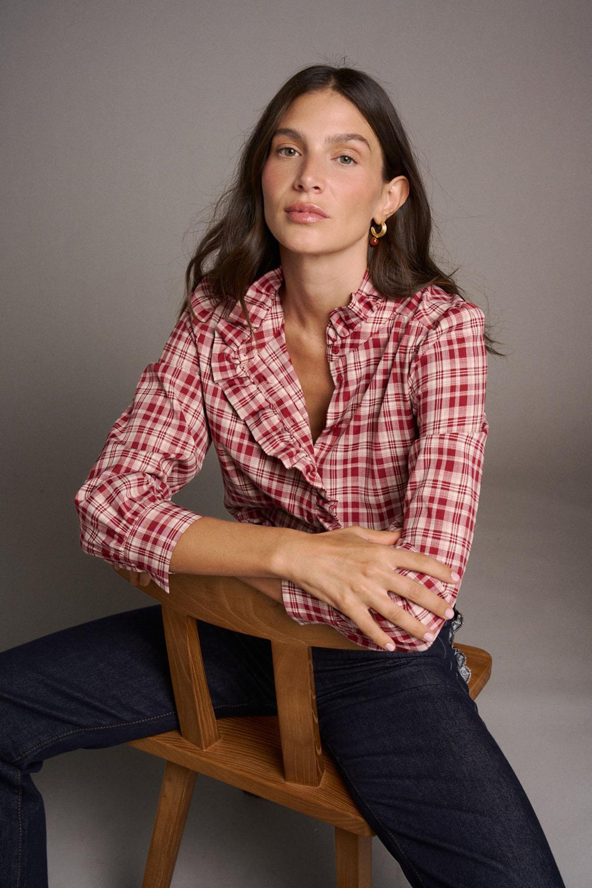 Elodie Check print Shirt