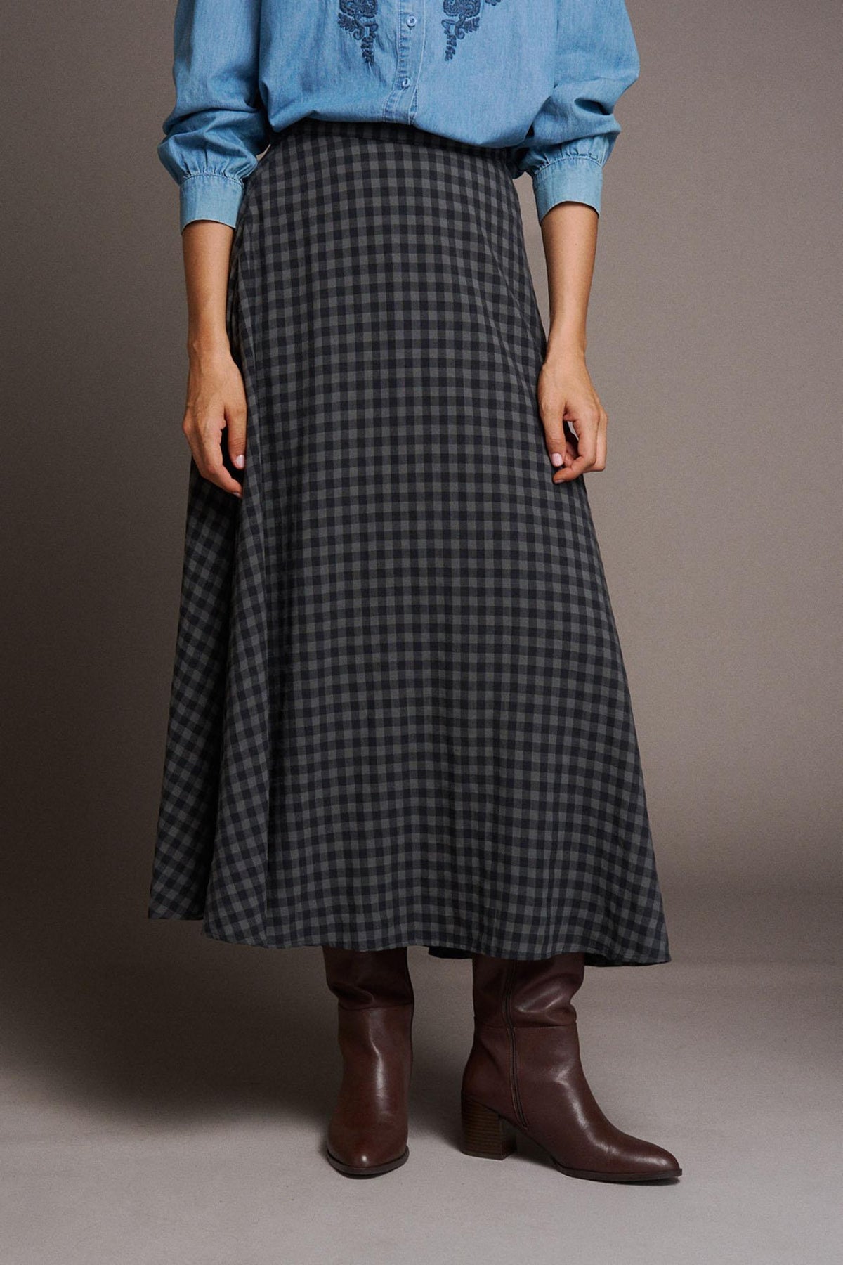 Margot Check print Skirt