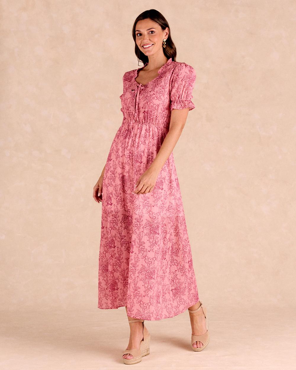 Carolina Long Dress with Bow