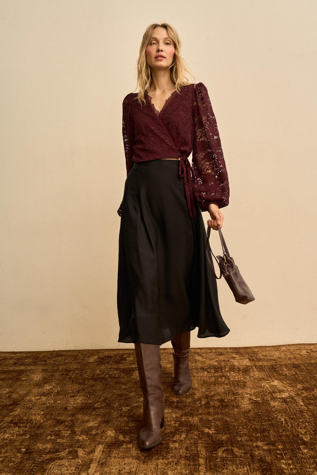 Alizée Lace Wrap Top
