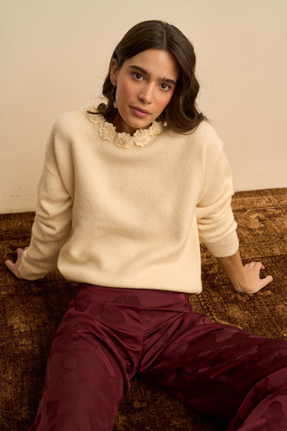 Flowers Sweater Mélisande Neck