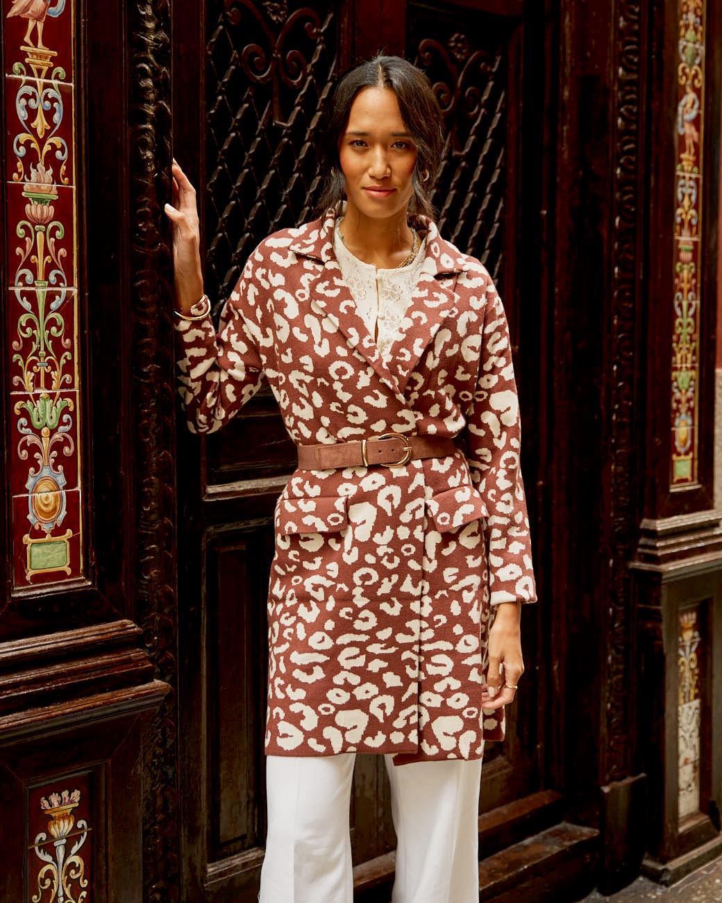 Nere Animal Print Coat