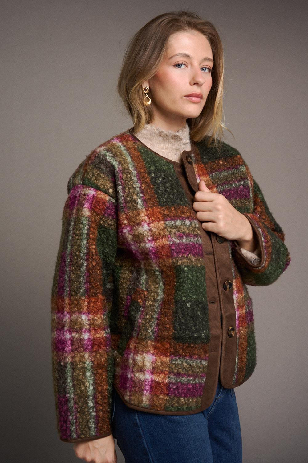 Romy Check print Jacket